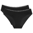 Triumph Feel Of Cotton 2-Pack tai trusse, sort - 10225045 - 0004 - Black