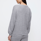 Triumph Cozy Comfort bluse, grå - 10225063 - M033 - Medium Grey Melange