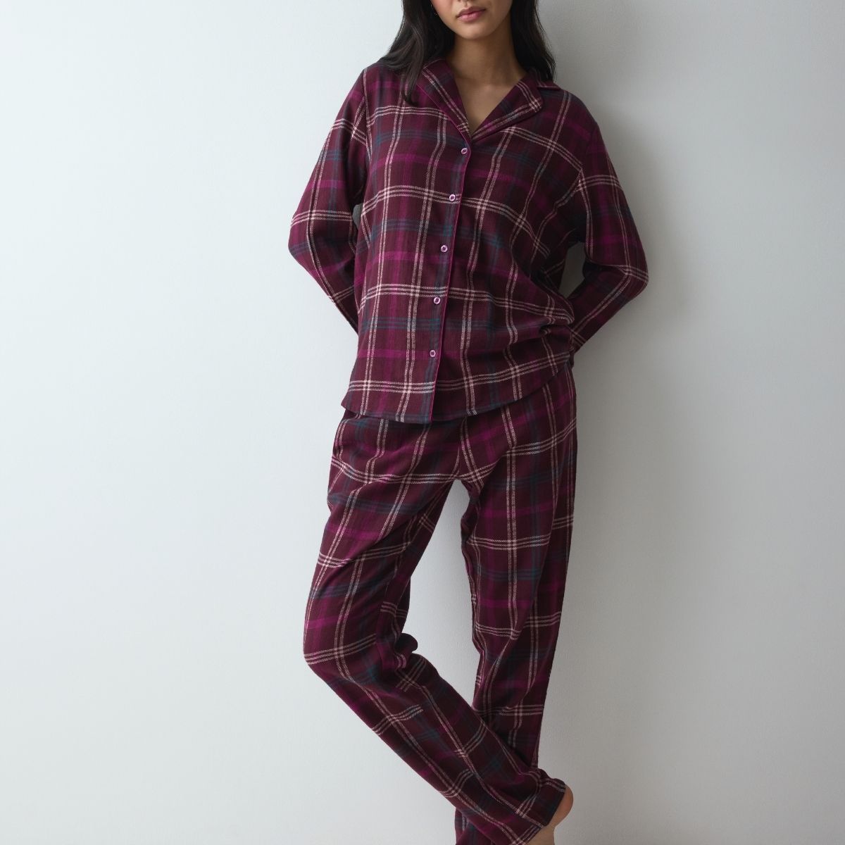 Triumph Boyfriend pyjamas, rød - 10225075 - M006 - Red Dark Combination