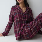 Triumph Boyfriend pyjamas, rød - 10225075 - M006 - Red Dark Combination