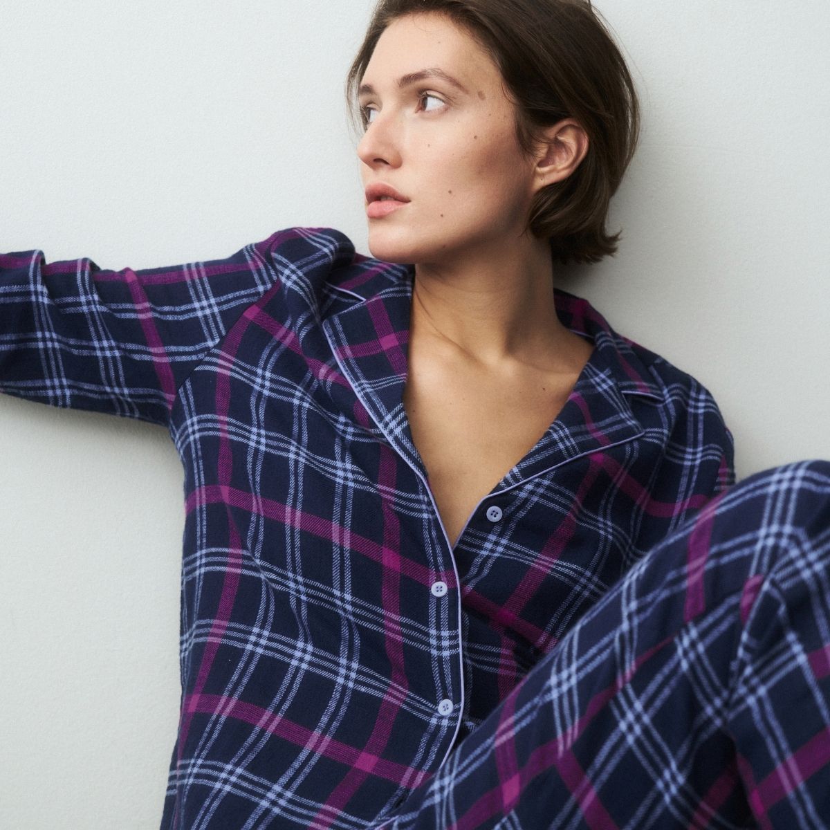 Triumph Boyfriend pyjamas, blå - 10225075 - M007 - Checks