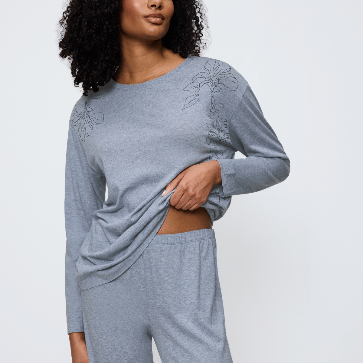 Triumph Endless Comfort pyjamas, blå - 10225080 - M007 - Blue