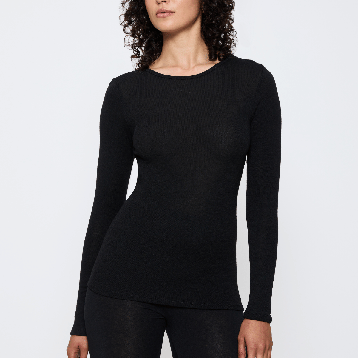 Triumph Beauty Layers uldtrøje, sort - 10225656 - 0004 - Black