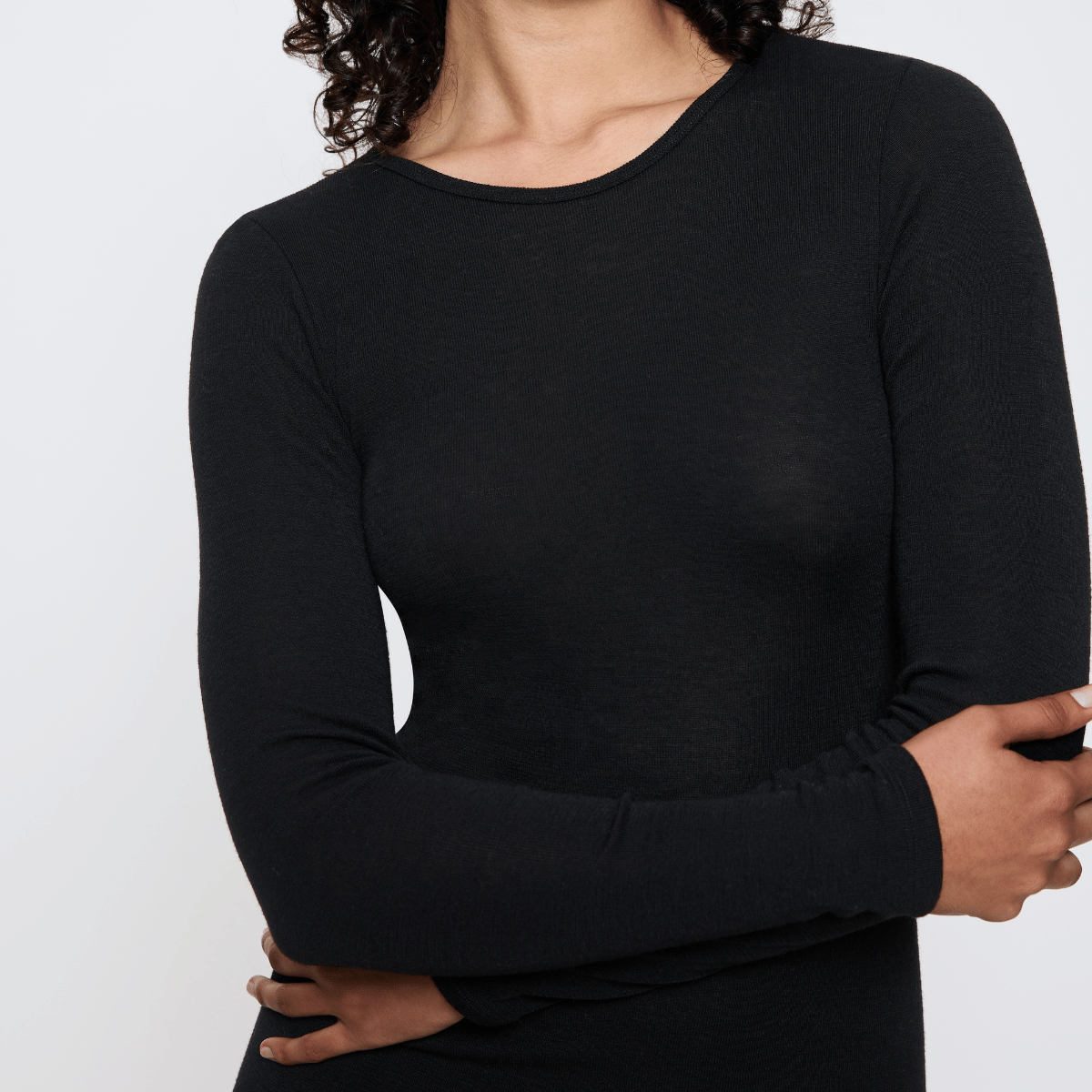 Triumph Beauty Layers uldtrøje, sort - 10225656 - 0004 - Black