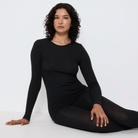 Triumph Beauty Layers uldtrøje, sort - 10225656 - 0004 - Black