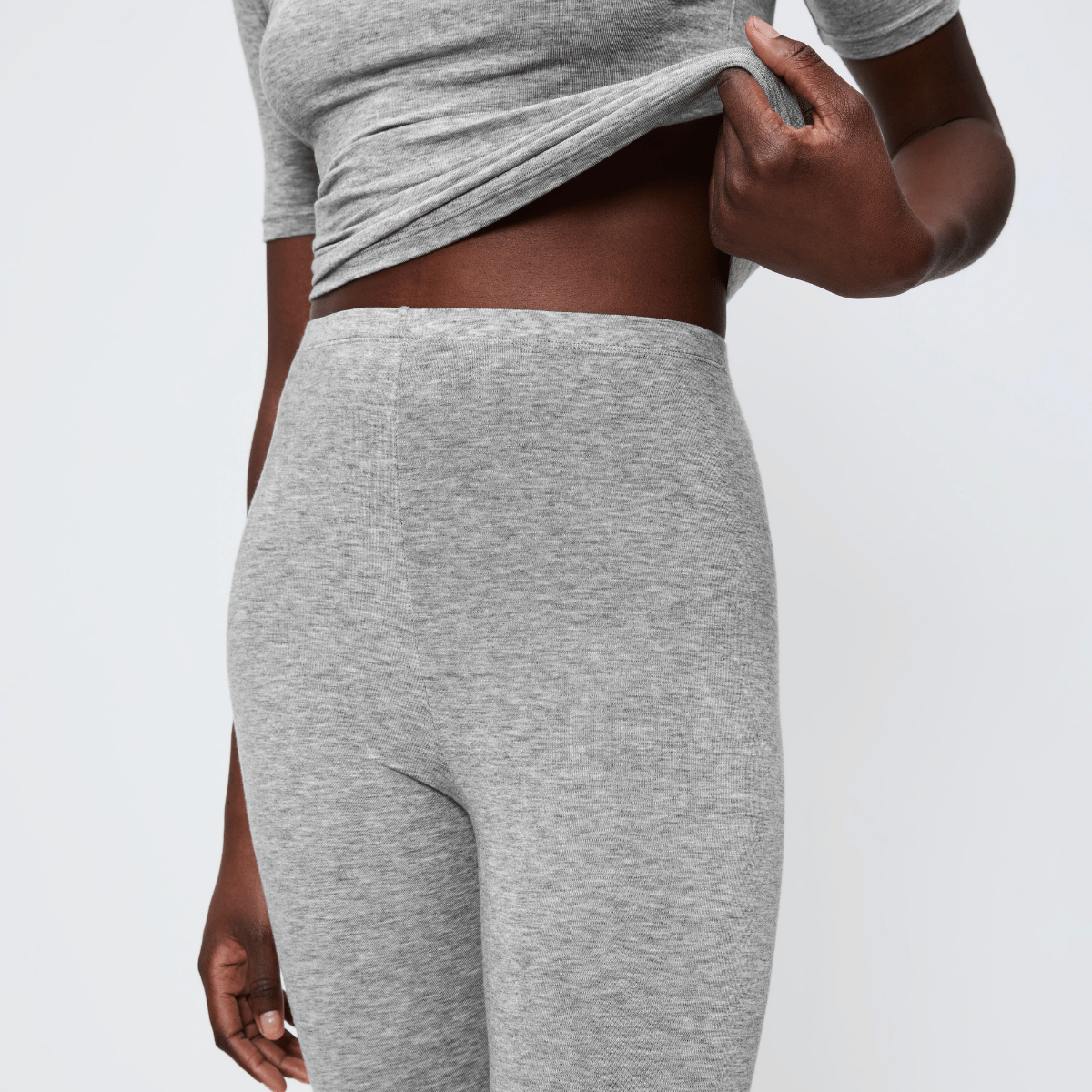 Triumph Beauty Layers uldleggings, grå - 10225658 - M033 - Medium Grey Melange