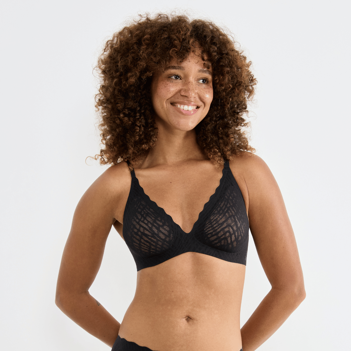 Sloggi Zero Feel Bliss push-up BH, sort - 10226744 - 0004 - Black