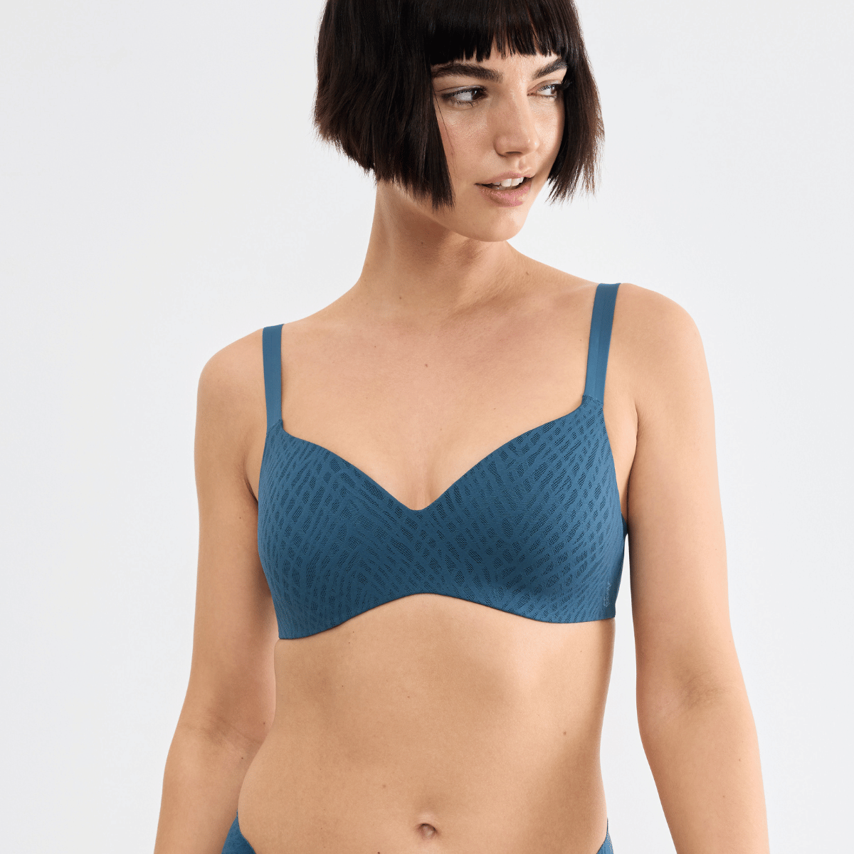 Sloggi Zero Feel Bliss The Up BH top, blå - 10228211 - 1692 - Smoky Blue