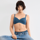 Sloggi Zero Feel Bliss The Up BH top, blå - 10228211 - 1692 - Smoky Blue