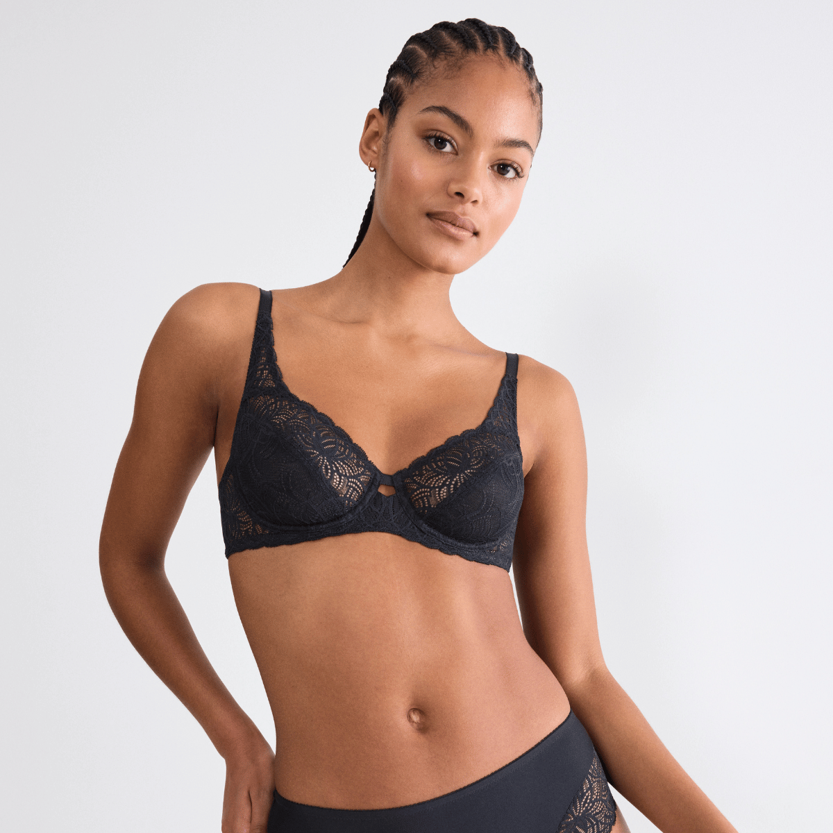 Triumph Amourette Graphic W BH med bøjle, sort - 10229007 - 0004 - Black