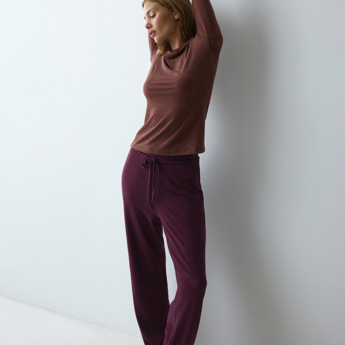 Triumph Cozy Comfort Cozy natbukser, rød - 10229185 - M006 - Red Dark Combination