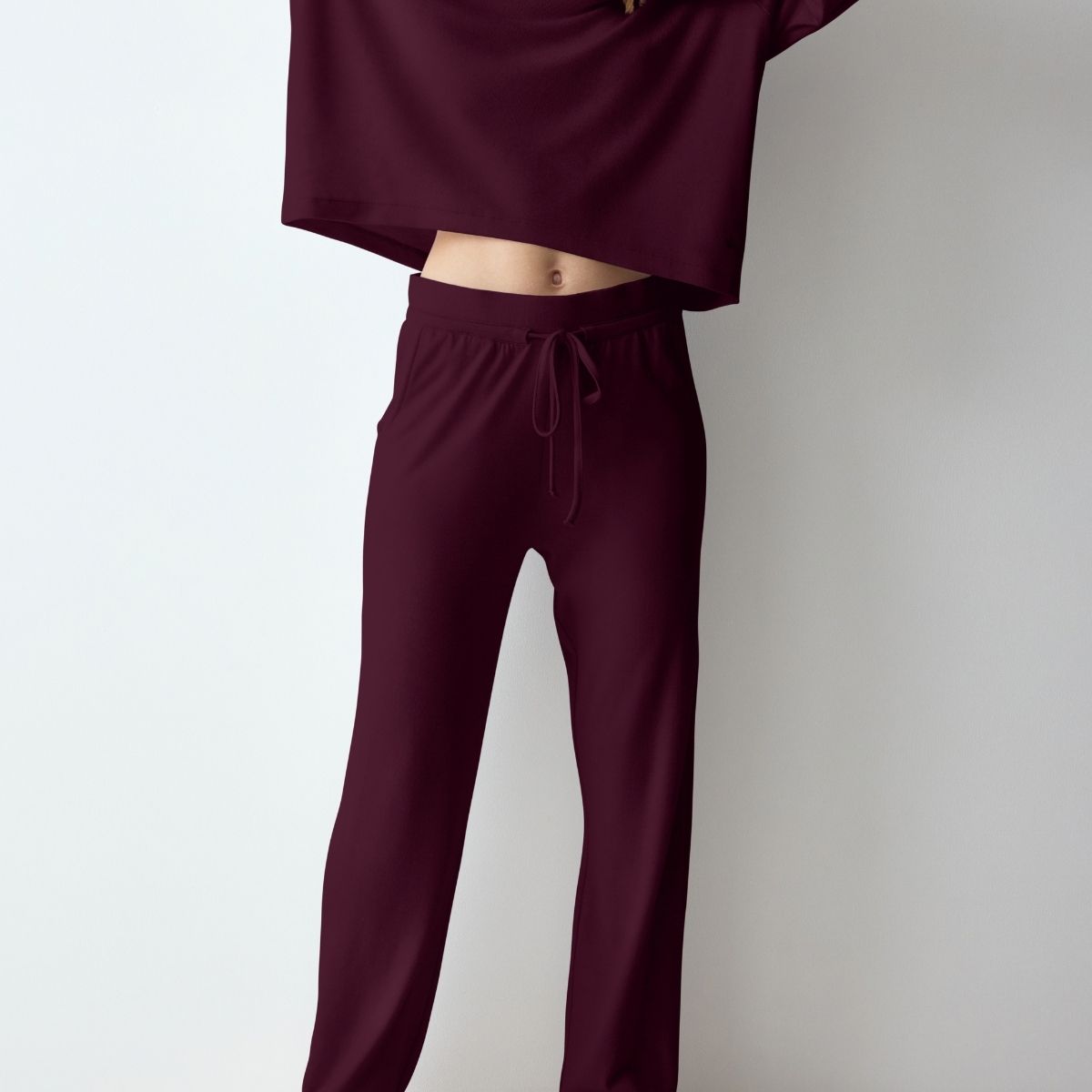 Triumph Cozy Comfort Cozy natbukser, rød - 10229185 - M006 - Red Dark Combination