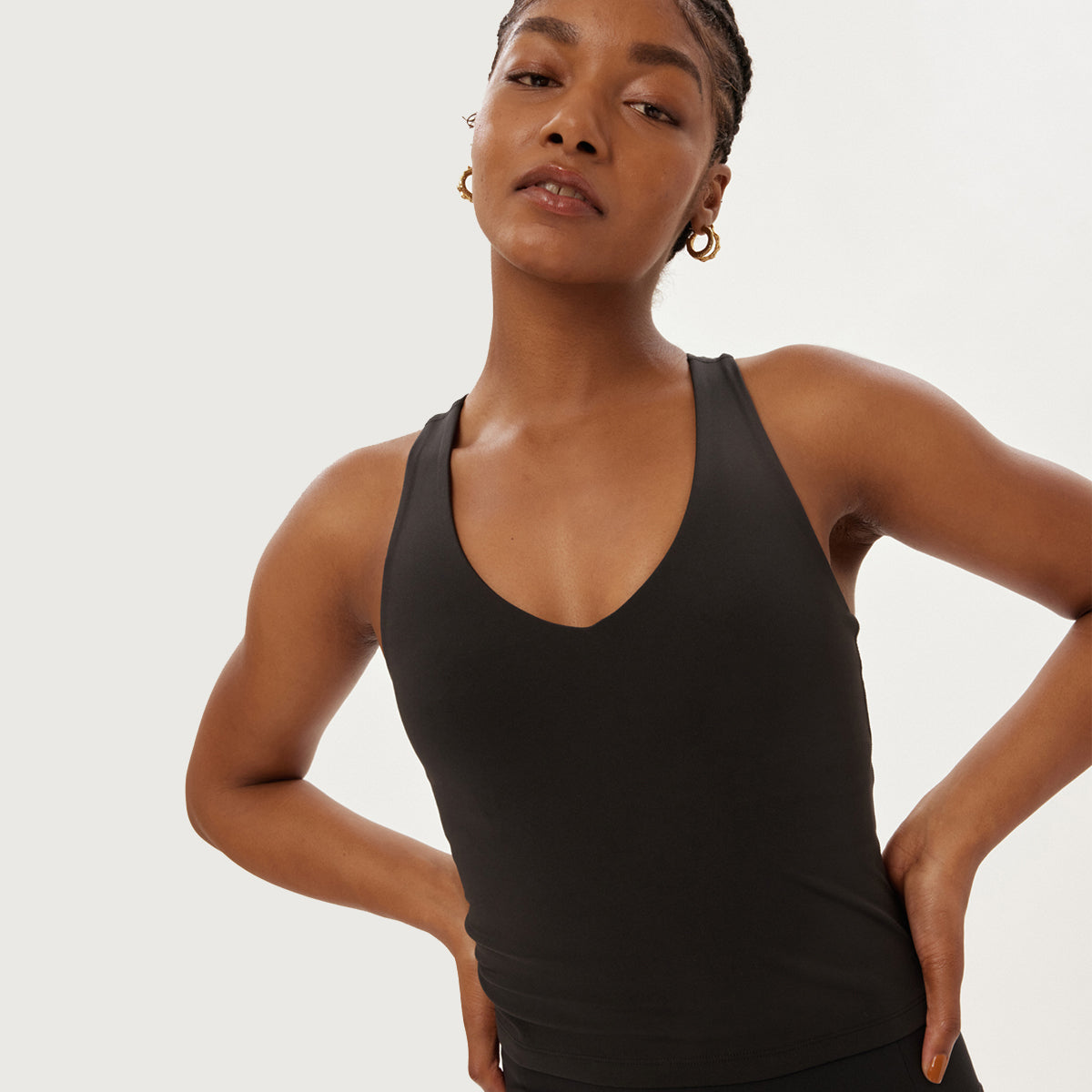 Girlfriend Collective Float Zoe tank top, sort - 1024 - BLACK - Black