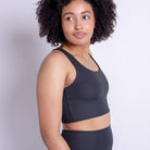Girlfriend Collective Collective Rib Paloma sports BH, sort - 1028 - BLACK - Black