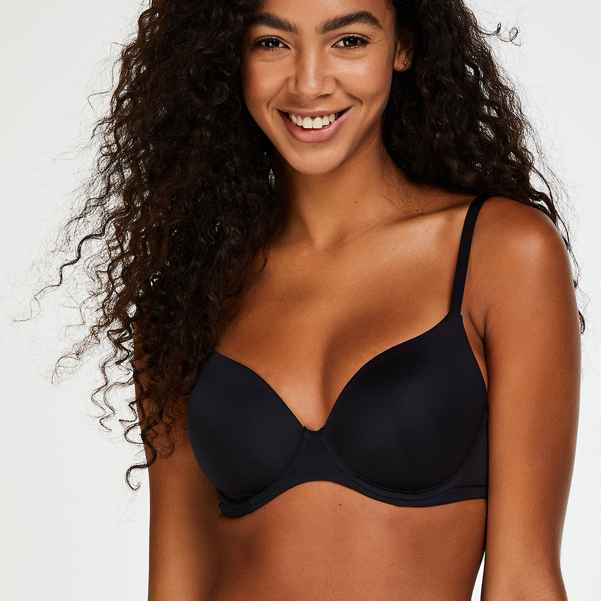 Hunkemöller Super Soft BH med bøjle, sort - 104473 - BLACK - Black