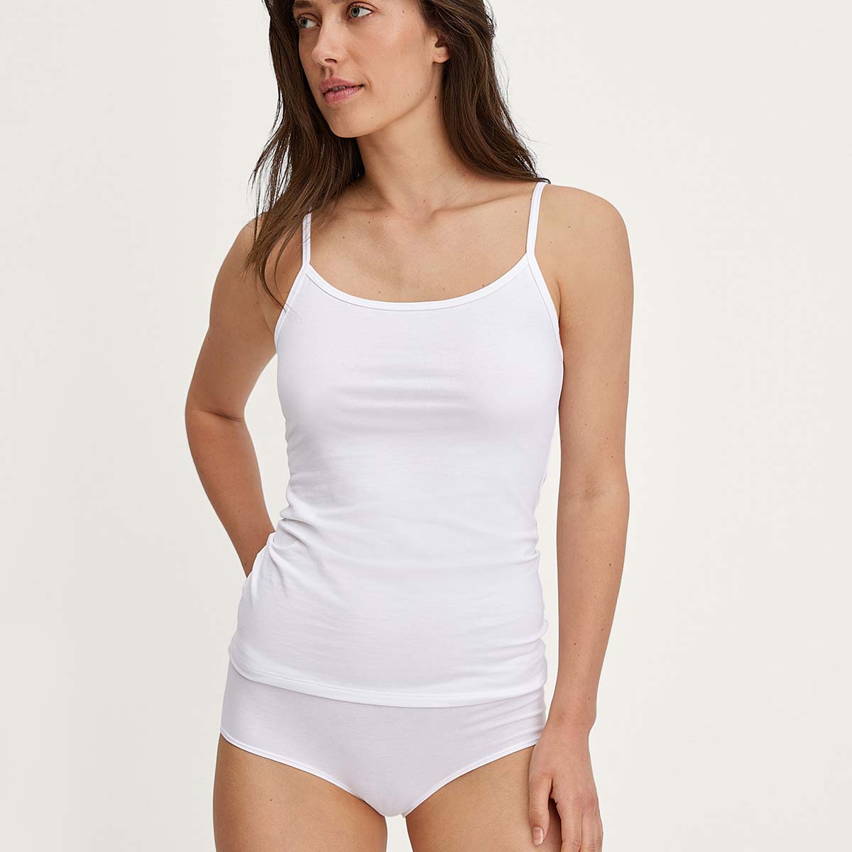 Calida Essential Cotton top, hvid - 10734 - 001 - White