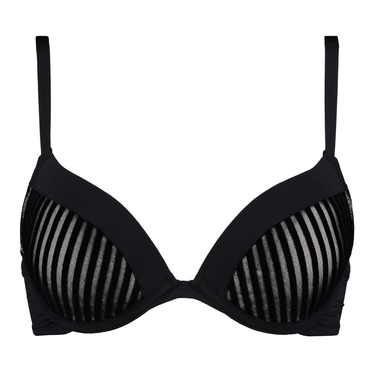 Hunkemöller Pia push-up BH, sort - 112477 - BLACK - Black