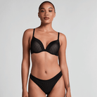 Hunkemöller Pia push-up BH, sort - 112477 - BLACK - Black