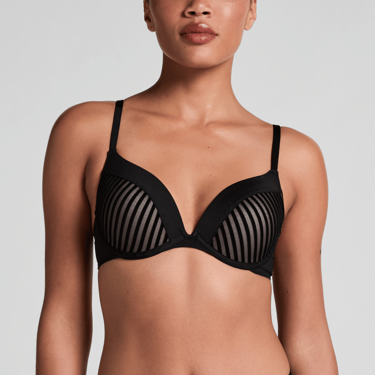 Hunkemöller Pia push-up BH, sort - 112477 - BLACK - Black