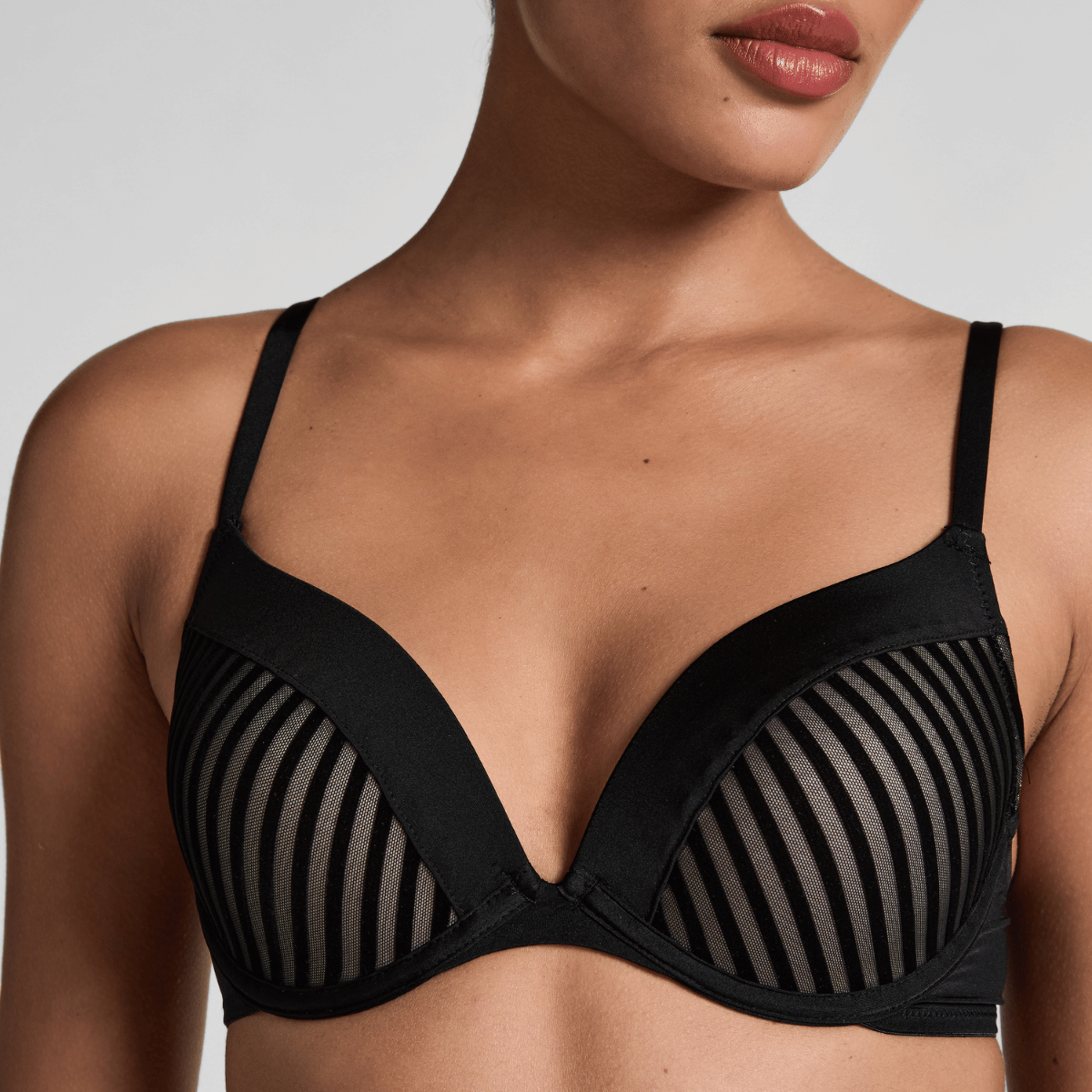 Hunkemöller Pia push-up BH, sort - 112477 - BLACK - Black