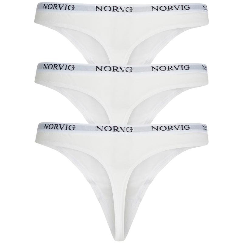 Norvig 3-Pack g-streng, hvid - N1150 - HVID - White