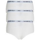 Norvig 3-Pack hipster trusse, hvid - N1160 - HVID - White