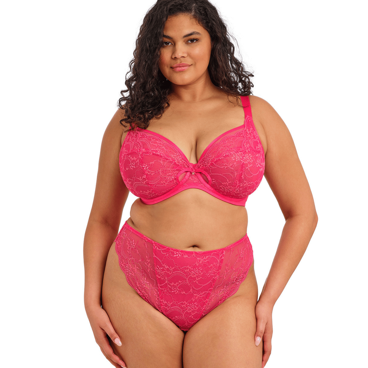 Elomi Darcie plunge BH, pink - EL302902 - AZA - Azalea