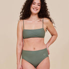 Copenhagen Cartel Sanur bikini top uden bøjle, grøn - 12124 - Army - Army