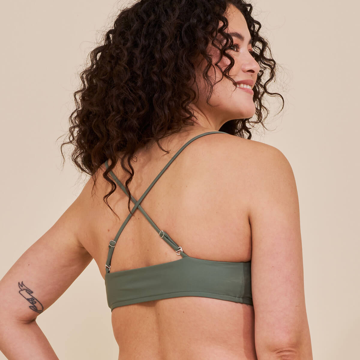 Copenhagen Cartel Sanur bikini top uden bøjle, grøn - 12124 - Army - Army