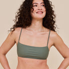 Copenhagen Cartel Sanur bikini top uden bøjle, grøn - 12124 - Army - Army
