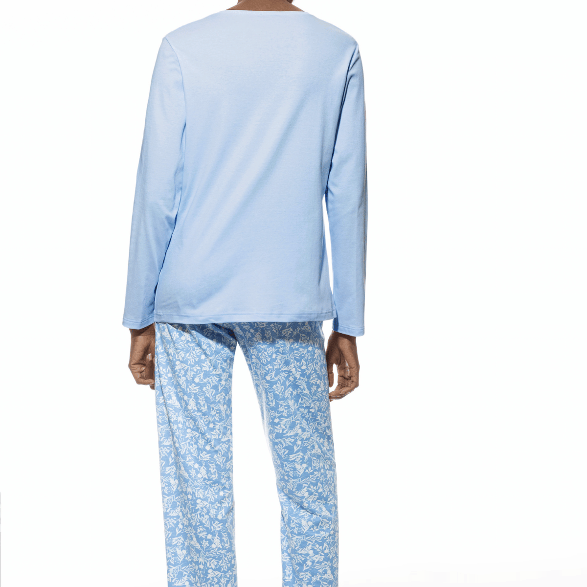 Mey Flower Meadow pyjamas, lyseblå - 1240002 - 1116 - Blue Silk