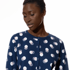 Mey Scribbled Dots pyjamas, blå - 1240017 - 1118 - Deep Marine