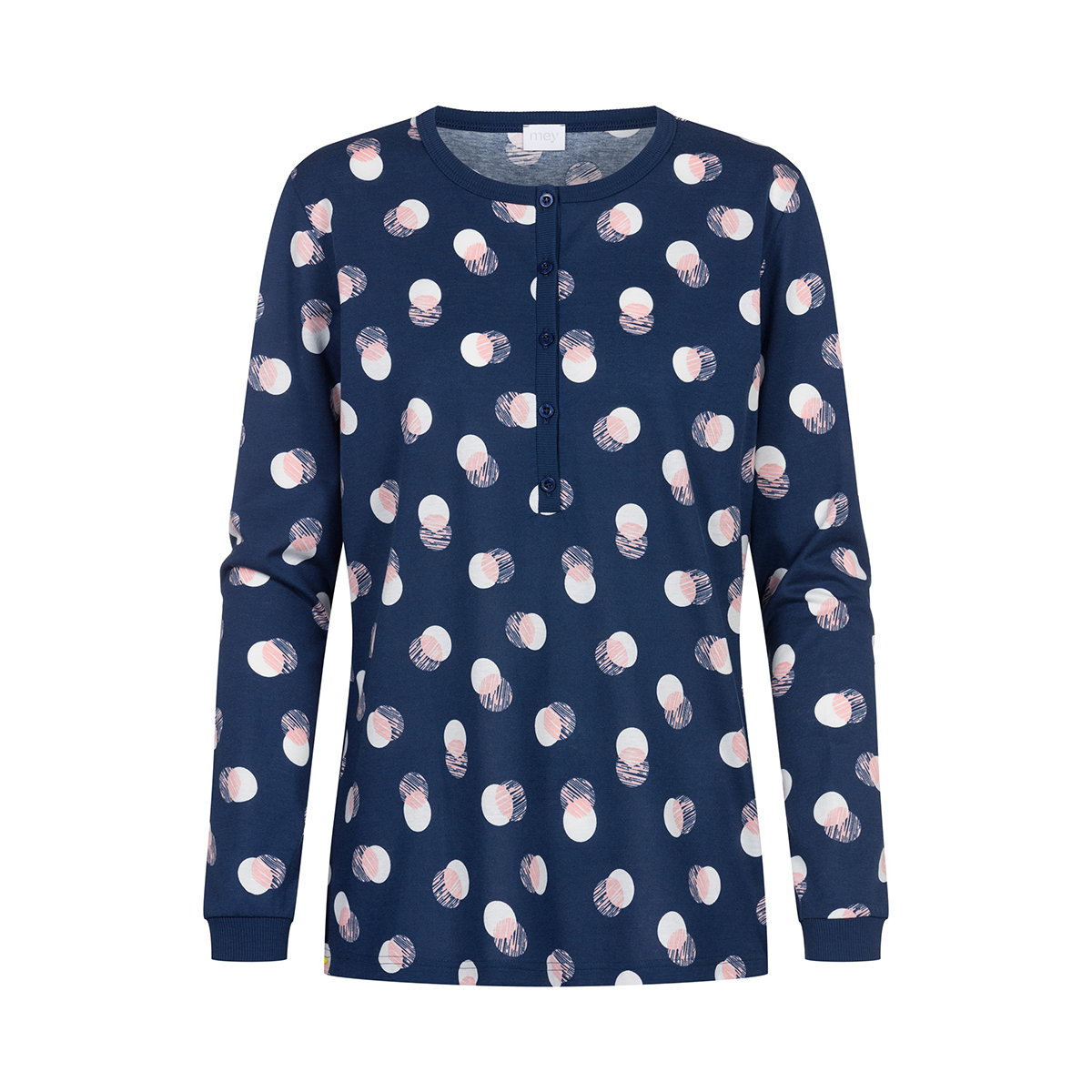 Mey Scribbled Dots pyjamas, blå - 1240017 - 1118 - Deep Marine