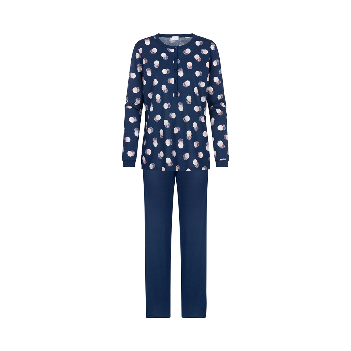 Mey Scribbled Dots pyjamas, blå - 1240017 - 1118 - Deep Marine