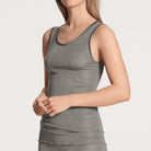 Calida True Confidence Tank top, grå - 12435 - 857 - Platin Melange