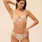 Simone Pérèle Délice plunge BH, lyserød - 12X319 - 383 - Blush