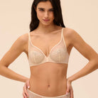 Simone Pérèle Délice plunge BH, lyserød - 12X319 - 383 - Blush