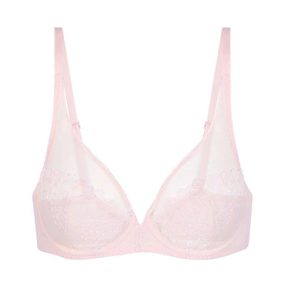 Simone Pérèle Délice plunge BH, lyserød - 12X319 - 383 - Blush