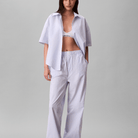 Calvin Klein natbukser, blå - LV00QS7597 - 2NE - Sera Stripe Blue Descent