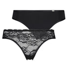 Hunkemöller Angie 2-Pack tai trusse, sort - 136472 - BLACK - Black