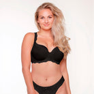 LingaDore Daily Plus Size BH med bøjle, sort - 1400-1A - 02 - Black