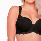 LingaDore Daily Plus Size BH med bøjle, sort - 1400-1A - 02 - Black