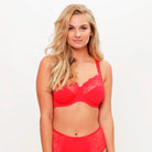 LingaDore Daily Plus Size BH med bøjle, rød - 1400-5 - 05 - Red