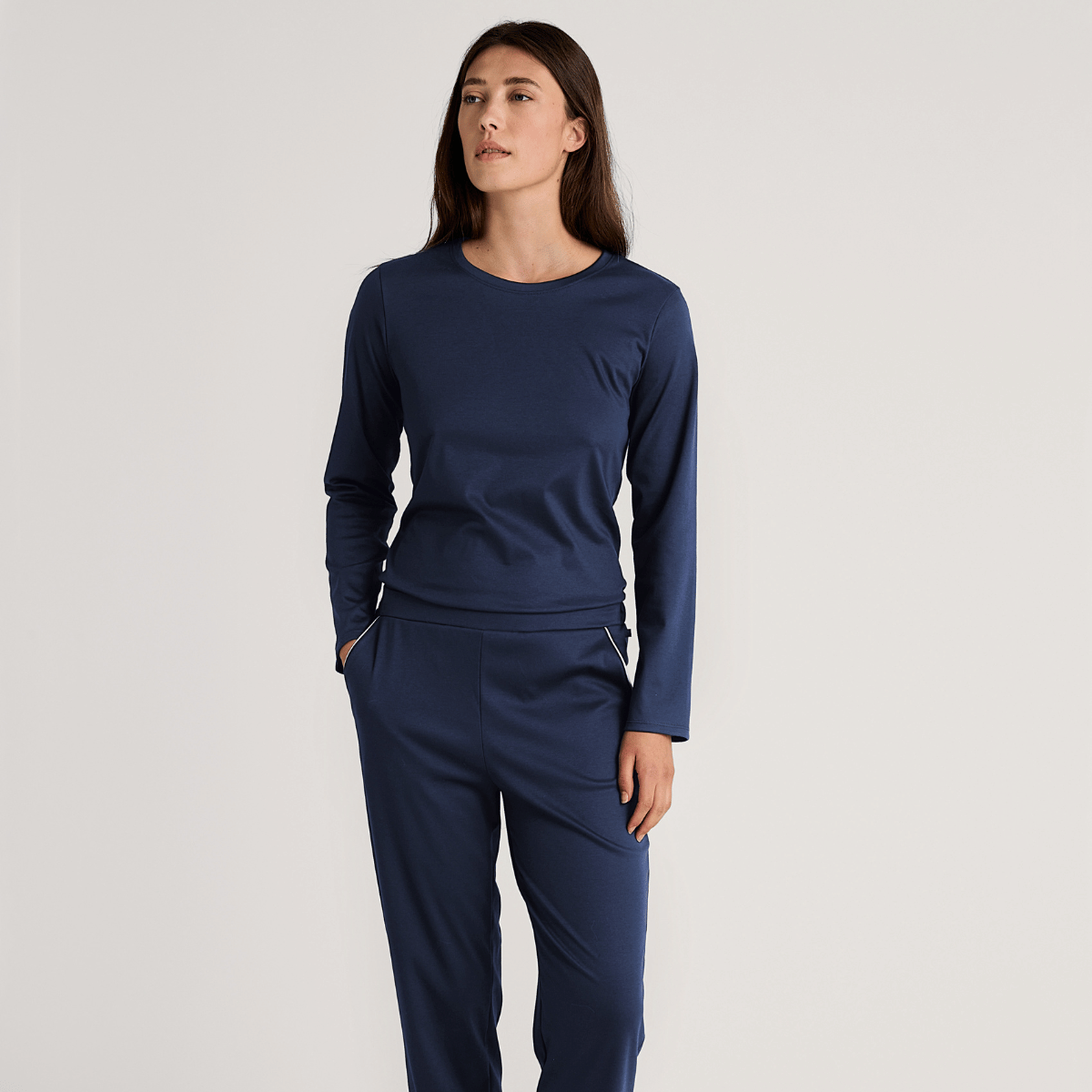 Calida Favourites Sleep nattrøje, blå - 15357 - 488 - Peacoat