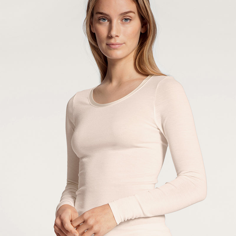 Calida True Confidence bluse, lyserød - 15435 - 090 - Light Ivory