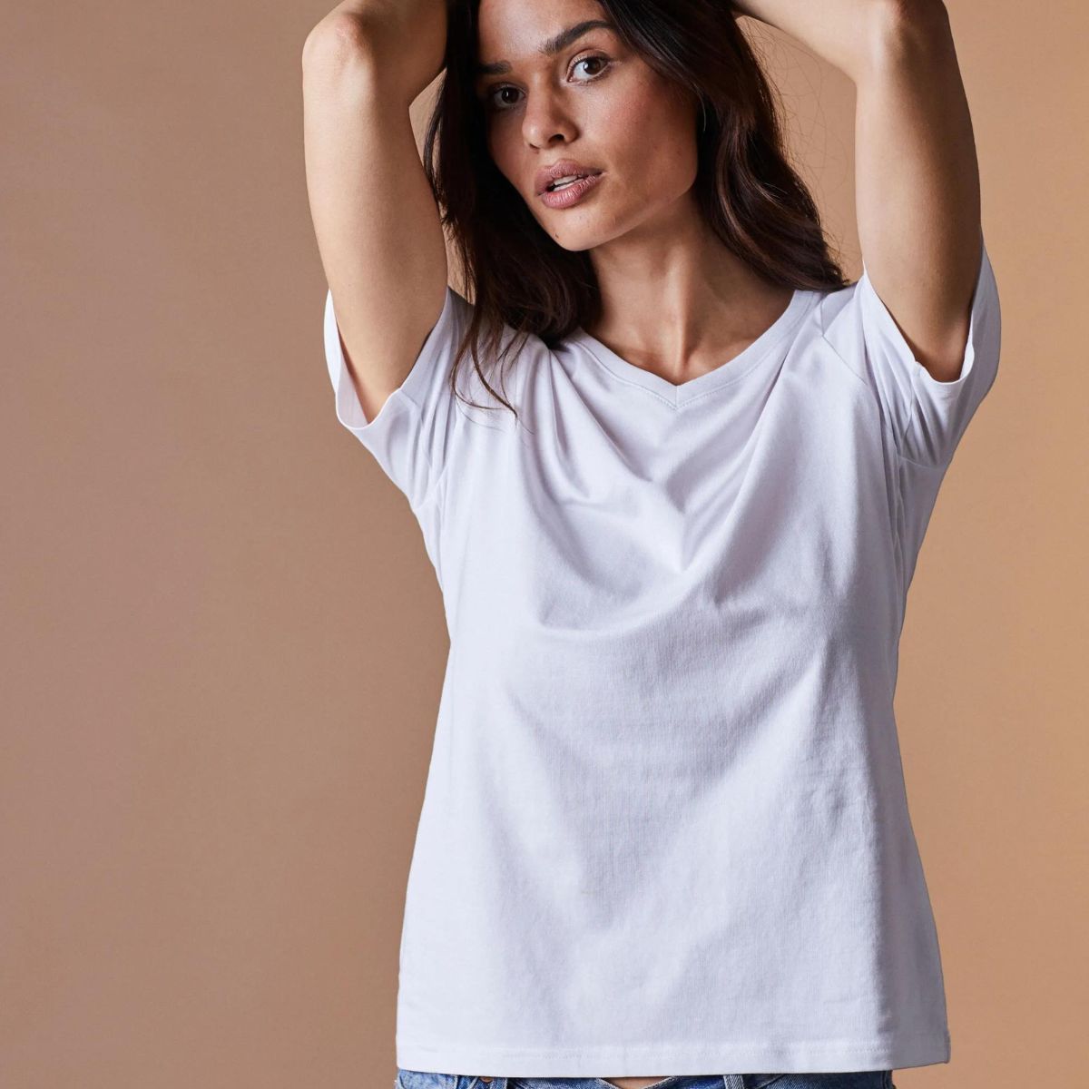 Norvig Ladies V-Neck t-shirt, hvid - 1552 - HVID - White