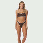 Neo Noir Fia bikini top uden bøjle, brun - 167792 - 434 - Dark Brown/Creme