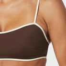 Neo Noir Fia bikini top uden bøjle, brun - 167792 - 434 - Dark Brown/Creme