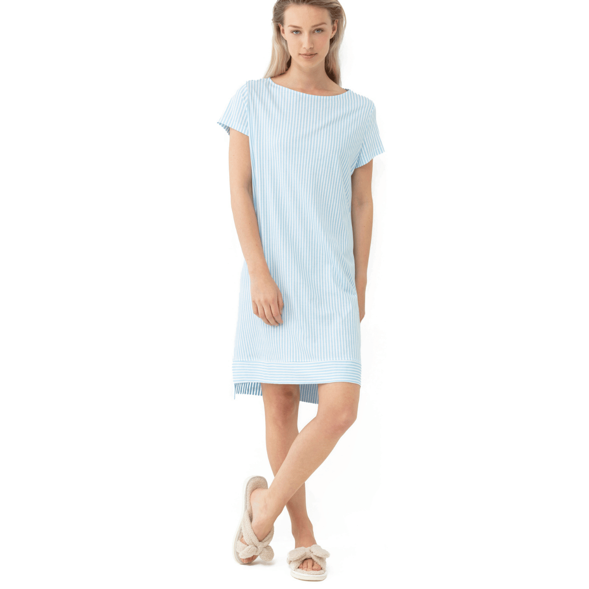 Mey Elva natkjole, lyseblå - 17218 - 309 - Dream Blue