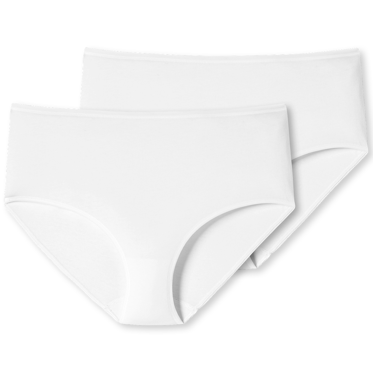 Schiesser 2-Pack midi trusse, hvid - 174384 - 100 - White
